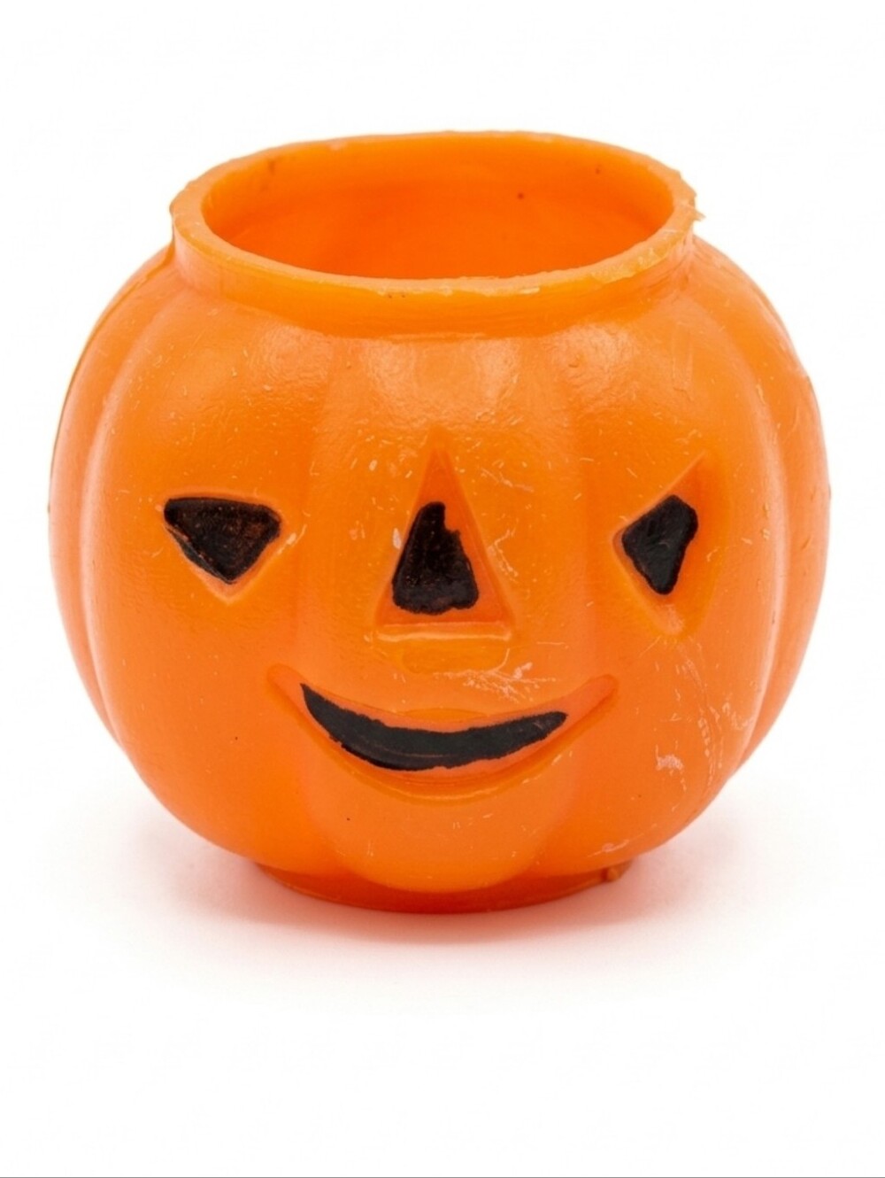 Vtg Gurley Candle Co. Mini Orange Jack-O'-Lantern's - Set of 3